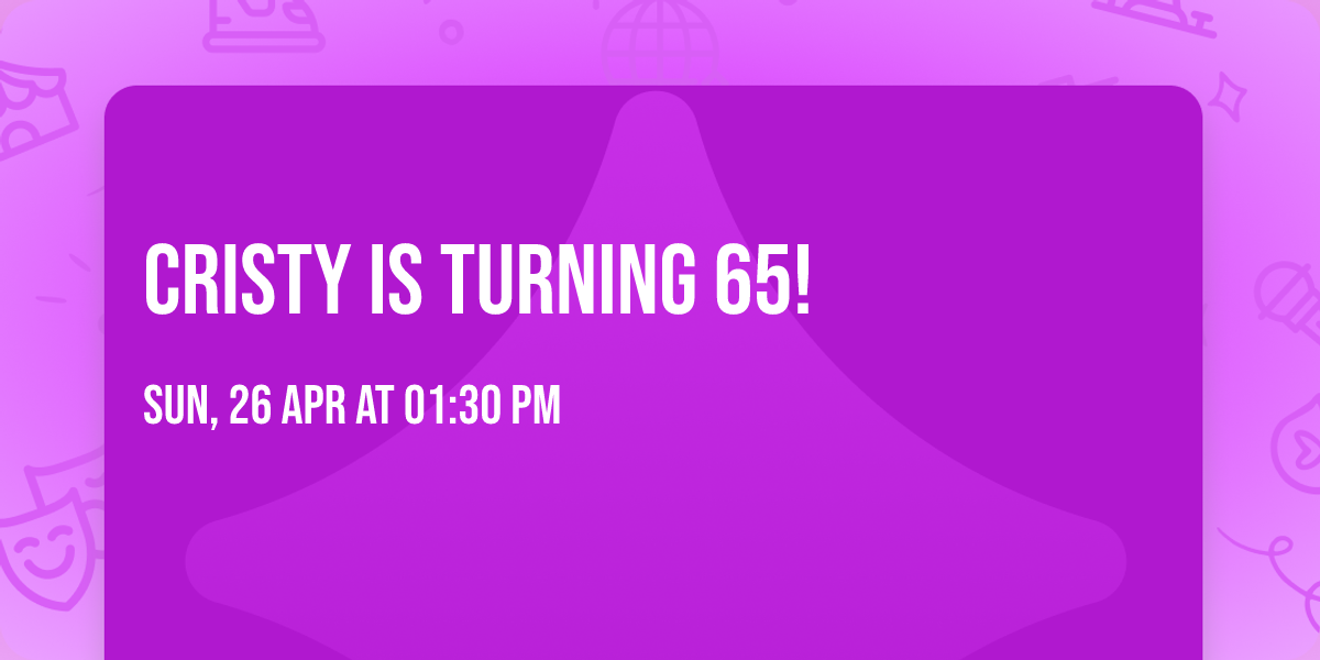 Cristy is turning 65! 