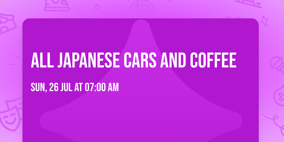 All Japanese Cars and coffee