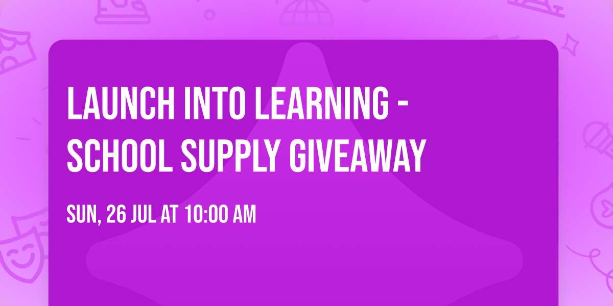 Launch into Learning - School Supply Giveaway