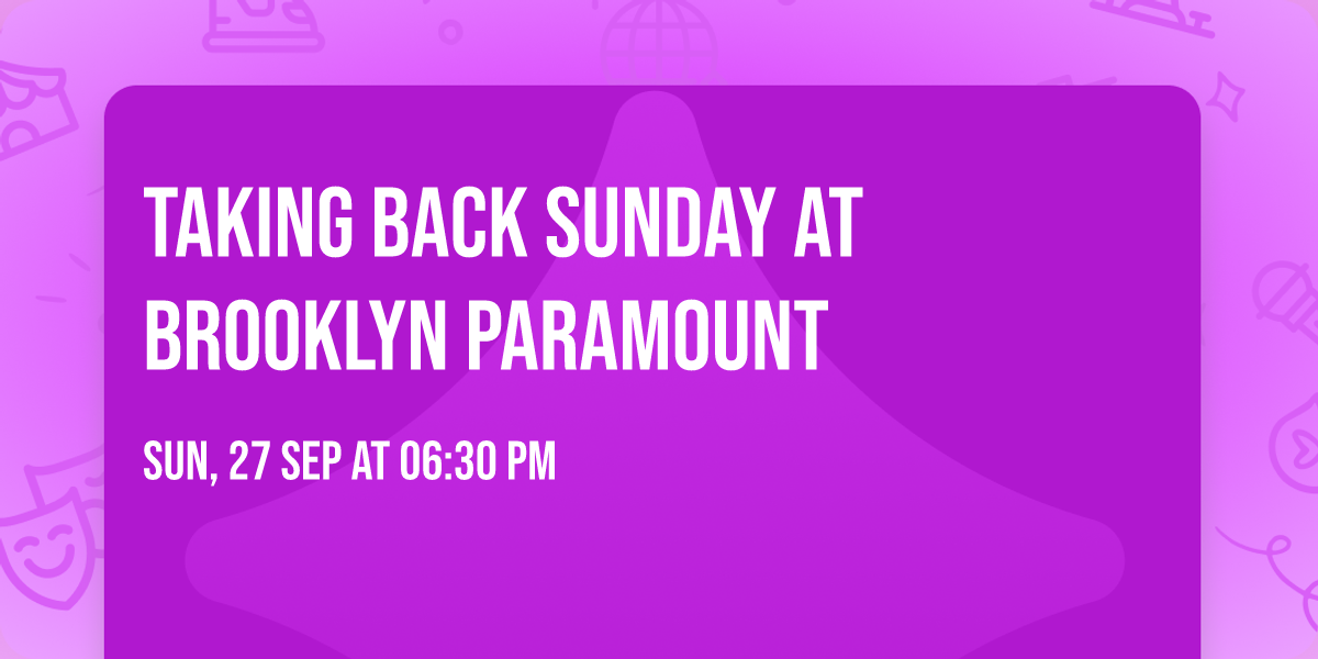 Taking Back Sunday at Brooklyn Paramount