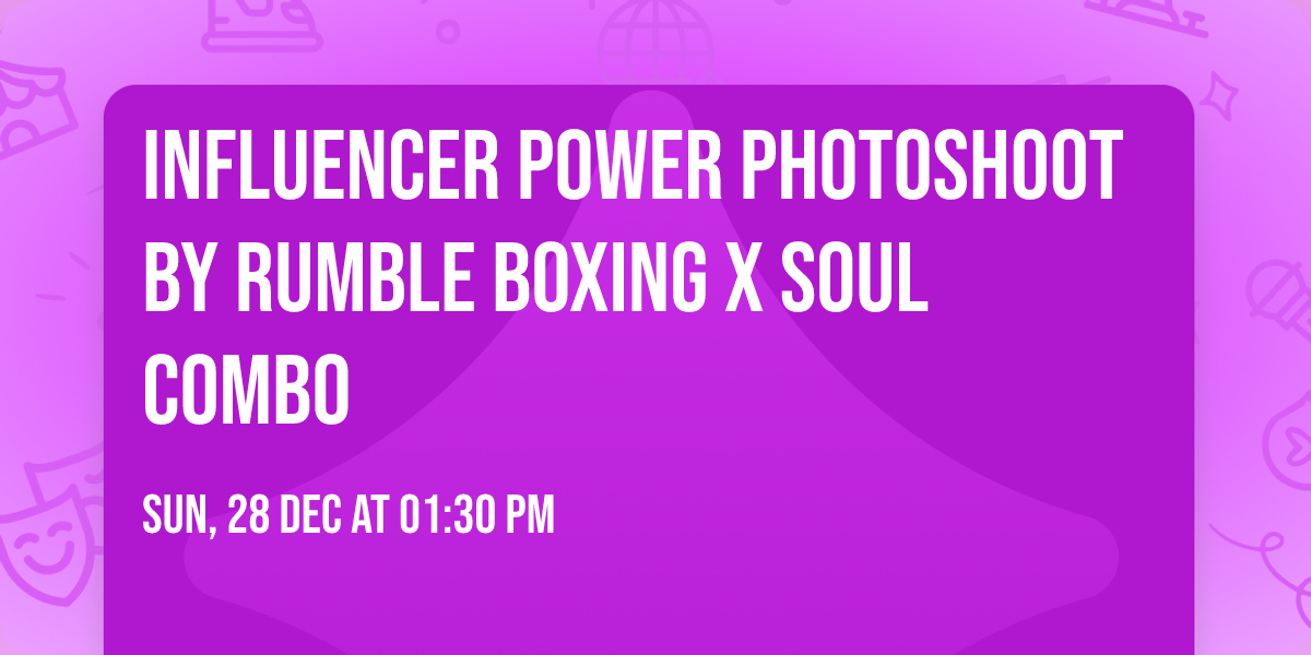 Influencer Power Photoshoot by  Rumble Boxing X Soul Combo