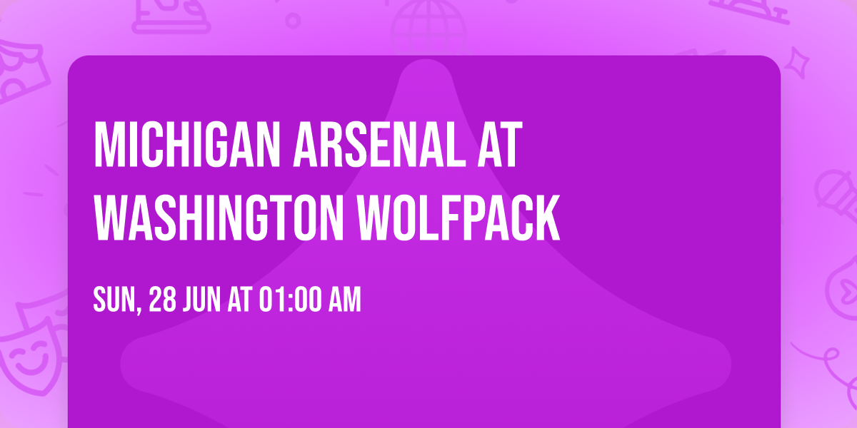 Michigan Arsenal at Washington Wolfpack