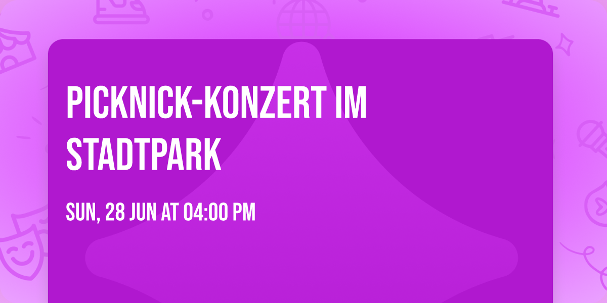 Picknick-Konzert im Stadtpark