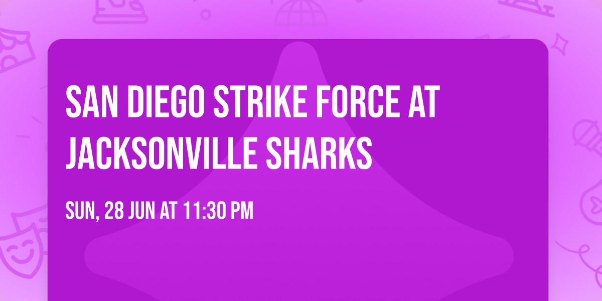 San Diego Strike Force at Jacksonville Sharks