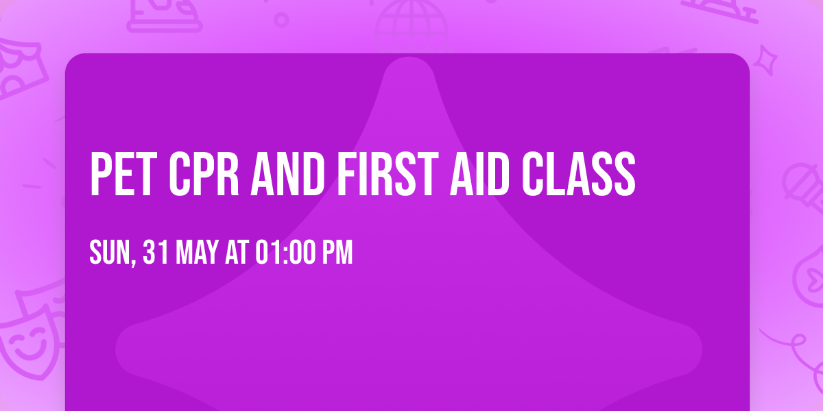 Pet CPR and First Aid Class