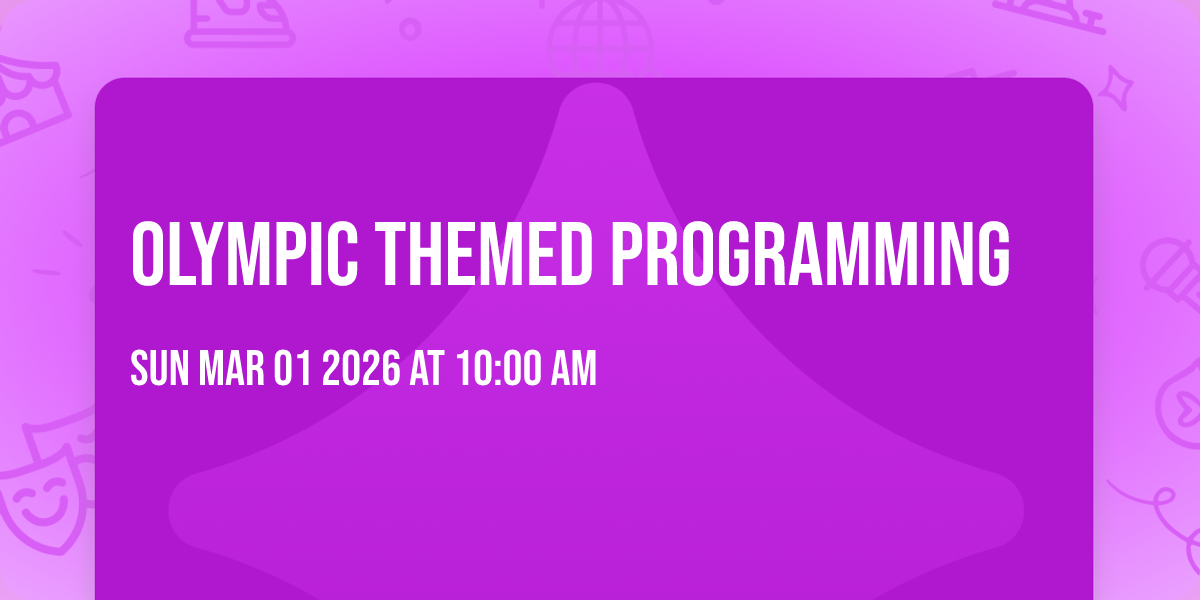 Olympic Themed Programming