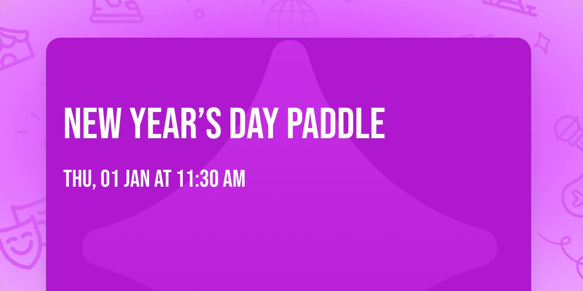 New Year\u2019s Day Paddle