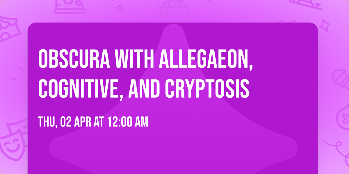 Obscura with Allegaeon, Cognitive, and Cryptosis