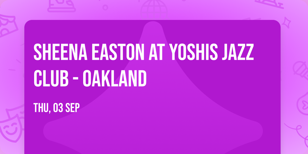 Sheena Easton at Yoshis Jazz Club - Oakland
