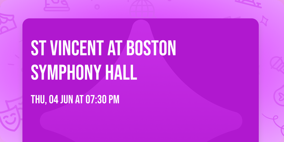 St Vincent at Boston Symphony Hall