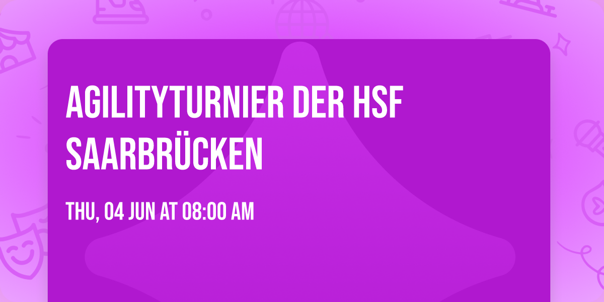 Agilityturnier der HSF Saarbr\u00fccken 
