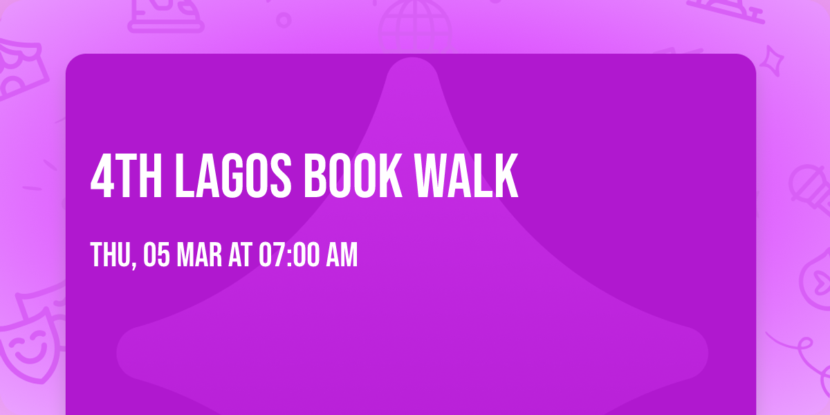 4th Lagos Book Walk 