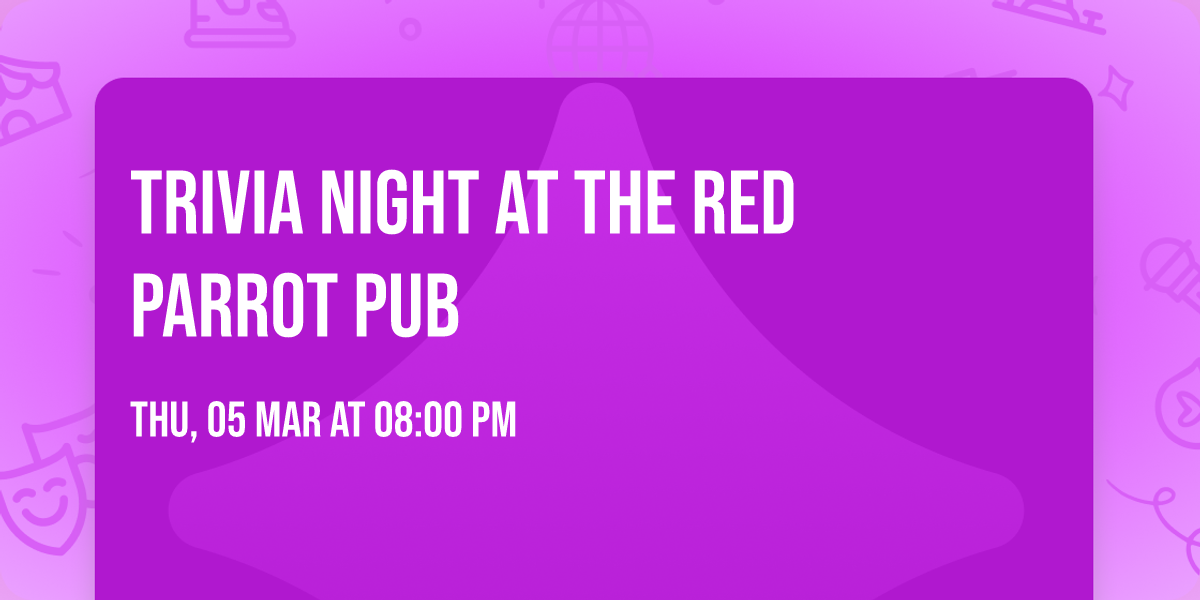 Trivia Night at The Red Parrot Pub