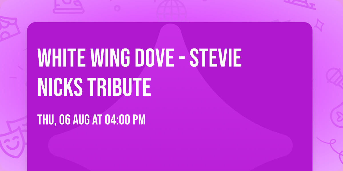White Wing Dove - Stevie Nicks Tribute