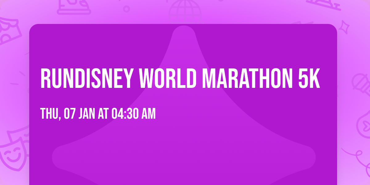runDisney World Marathon 5k