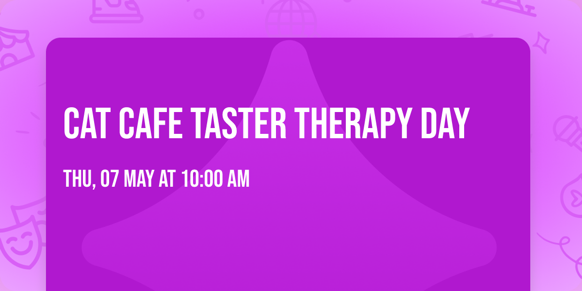 Cat cafe taster therapy day 