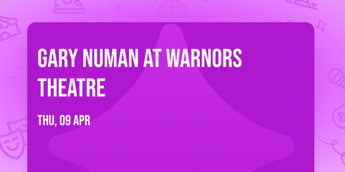 Gary Numan at Warnors Theatre