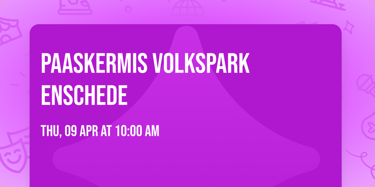 Paaskermis volkspark Enschede
