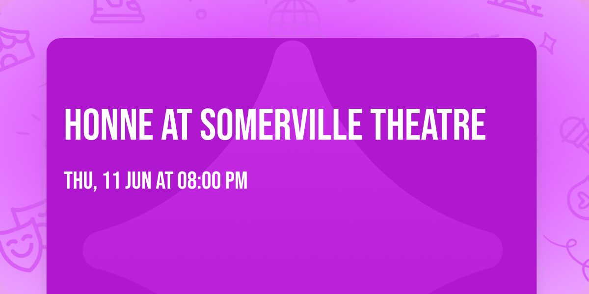 HONNE at Somerville Theatre