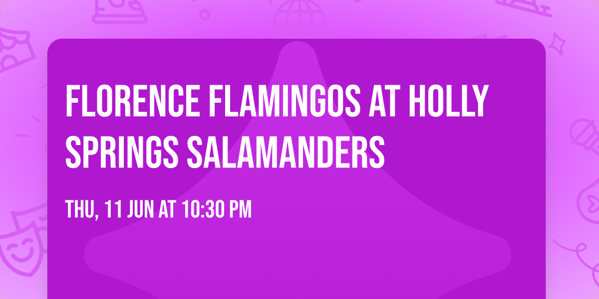 Florence Flamingos at Holly Springs Salamanders