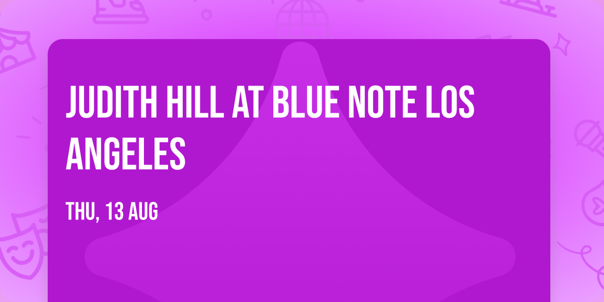 Judith Hill at Blue Note Los Angeles
