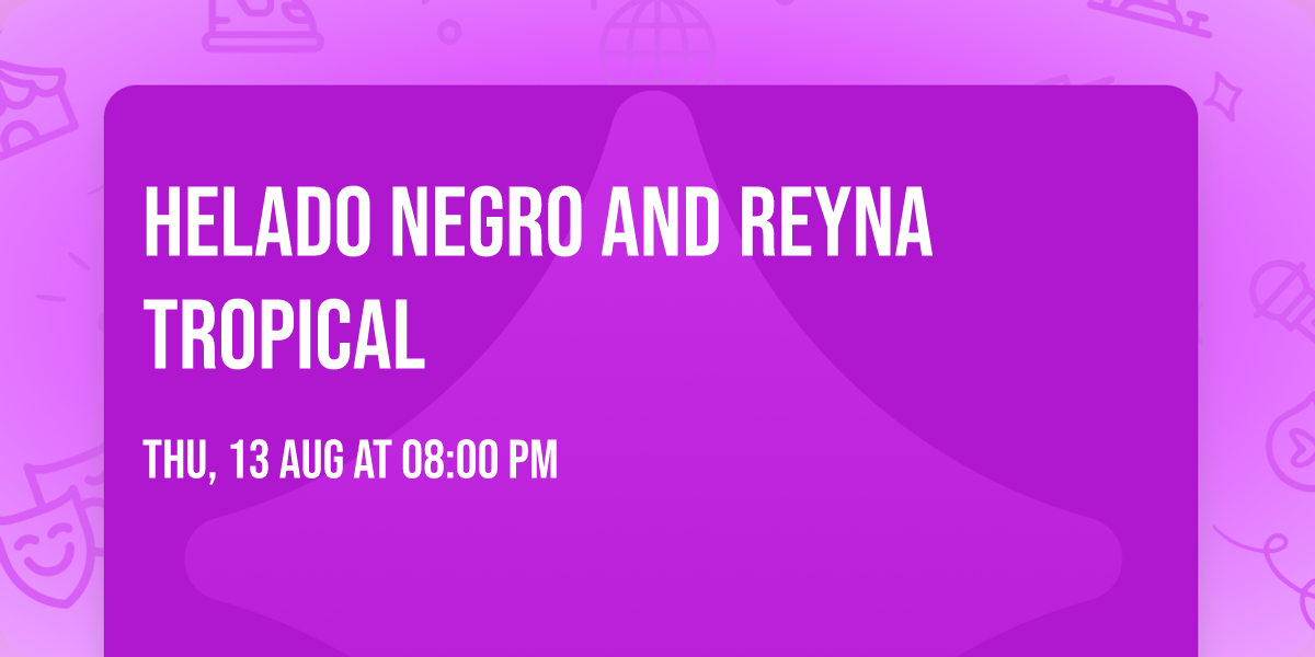 Helado Negro and Reyna Tropical