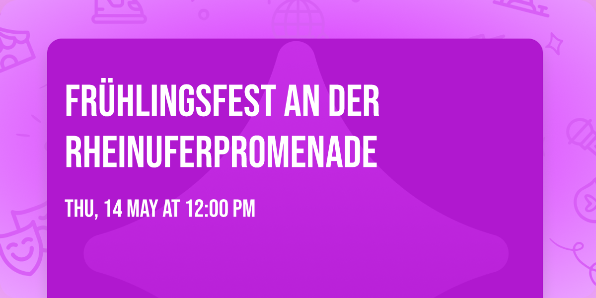 Fr\u00fchlingsfest an der Rheinuferpromenade