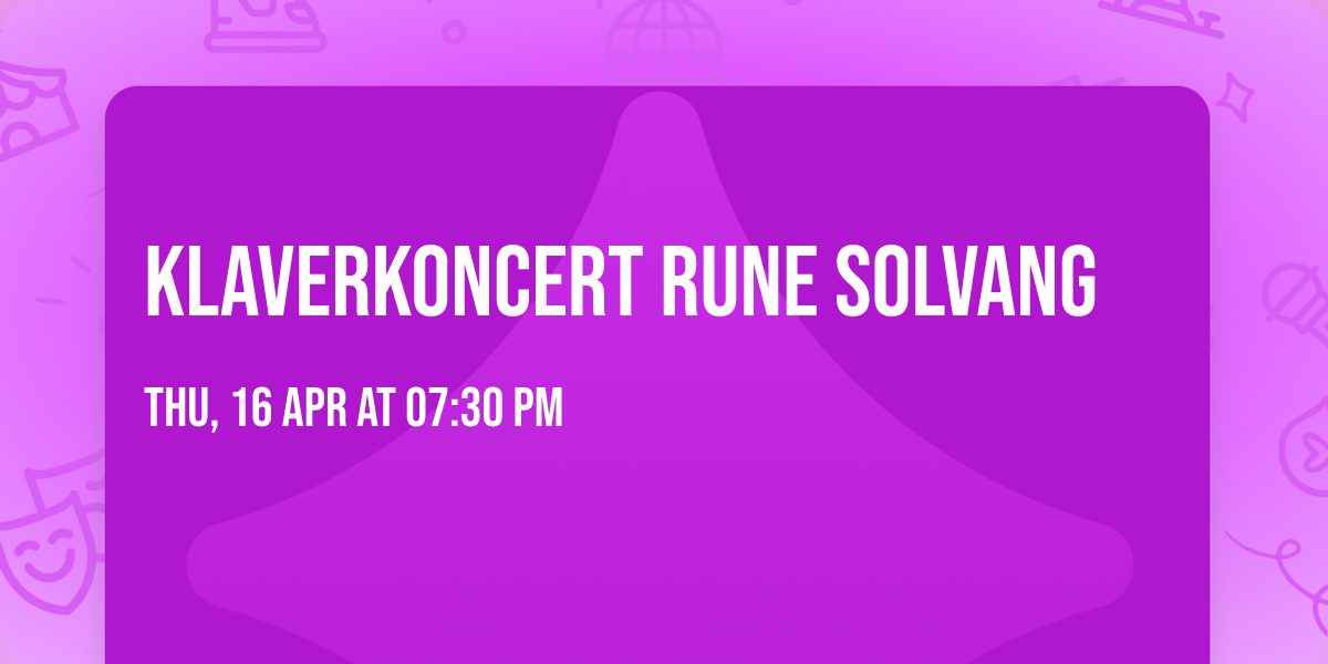 Klaverkoncert Rune Solvang