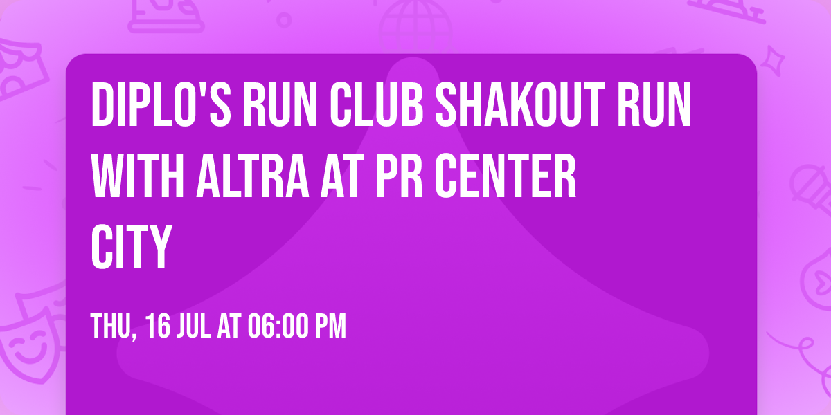 Diplo's Run Club Shakout Run with Altra at PR Center City