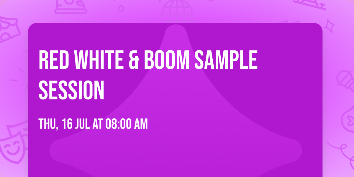 Red White & Boom Sample Session