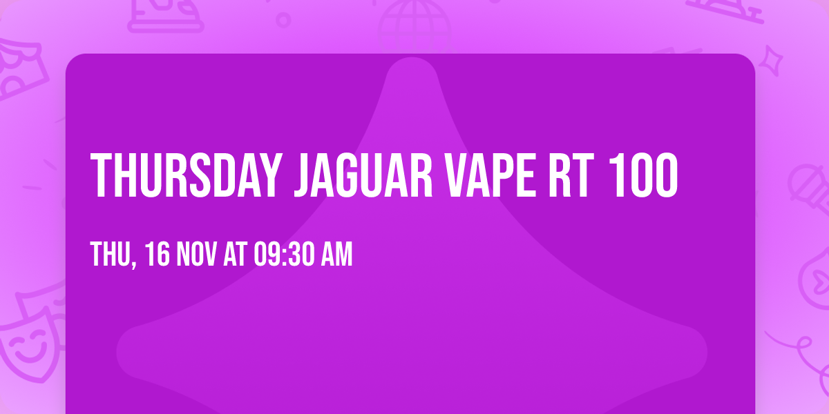 Thursday Jaguar Vape RT 100