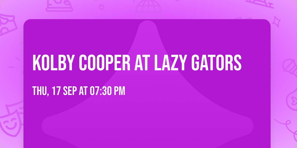 Kolby Cooper at Lazy Gators