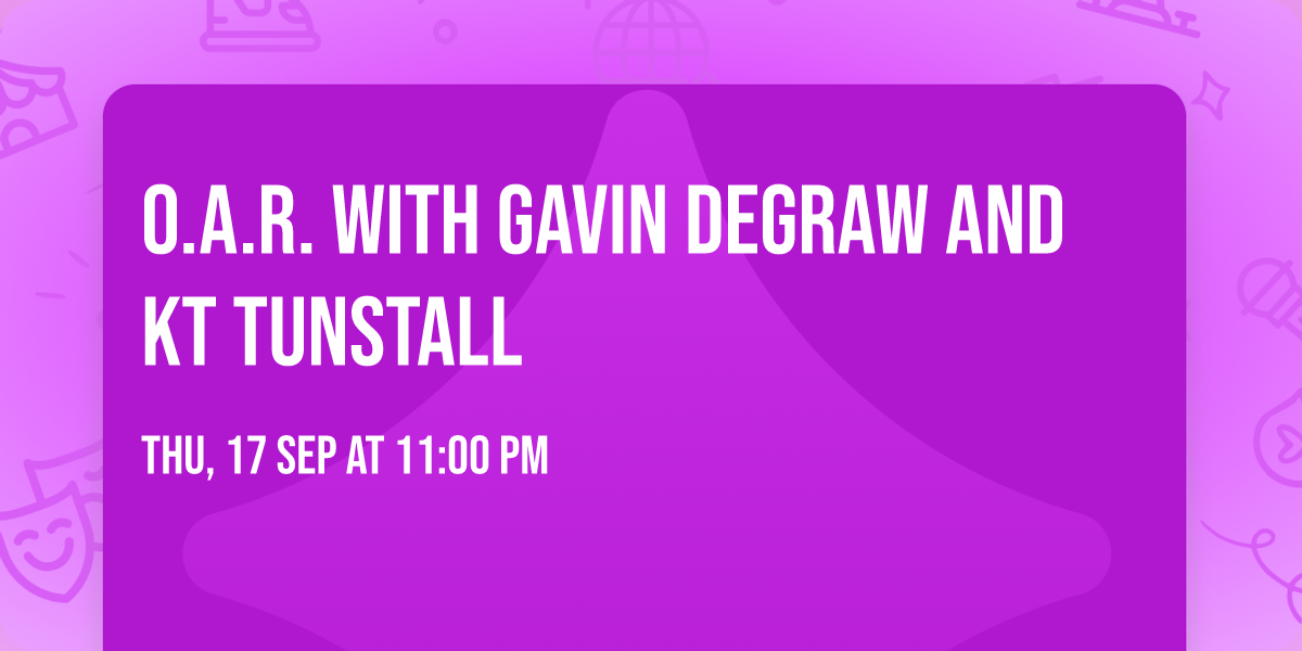 O.A.R. with Gavin DeGraw and KT Tunstall