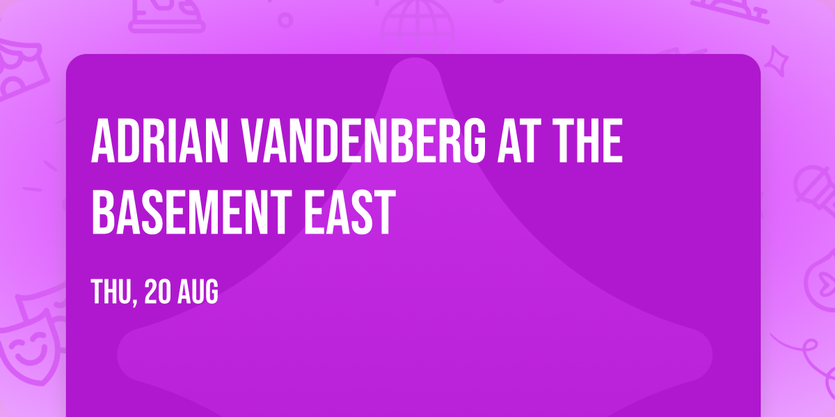 Adrian Vandenberg at The Basement East