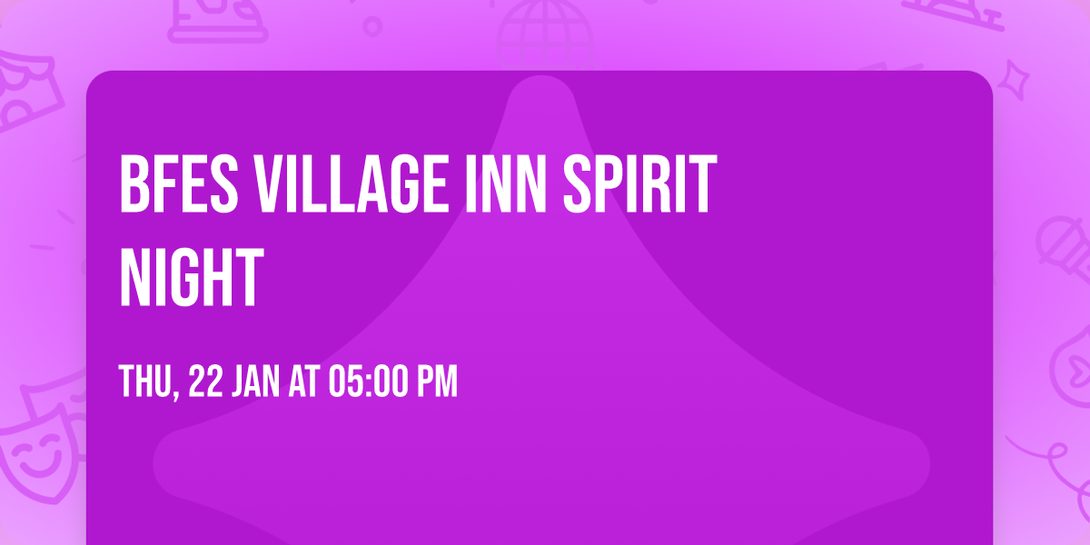 BFES Village Inn Spirit Night