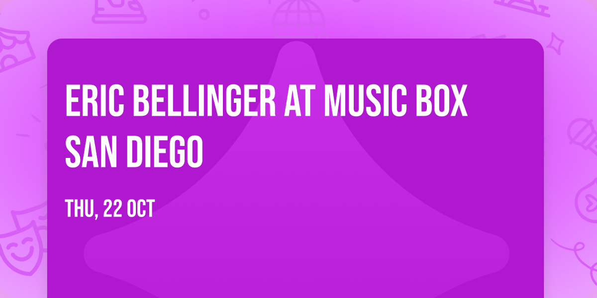 Eric Bellinger at Music Box San Diego