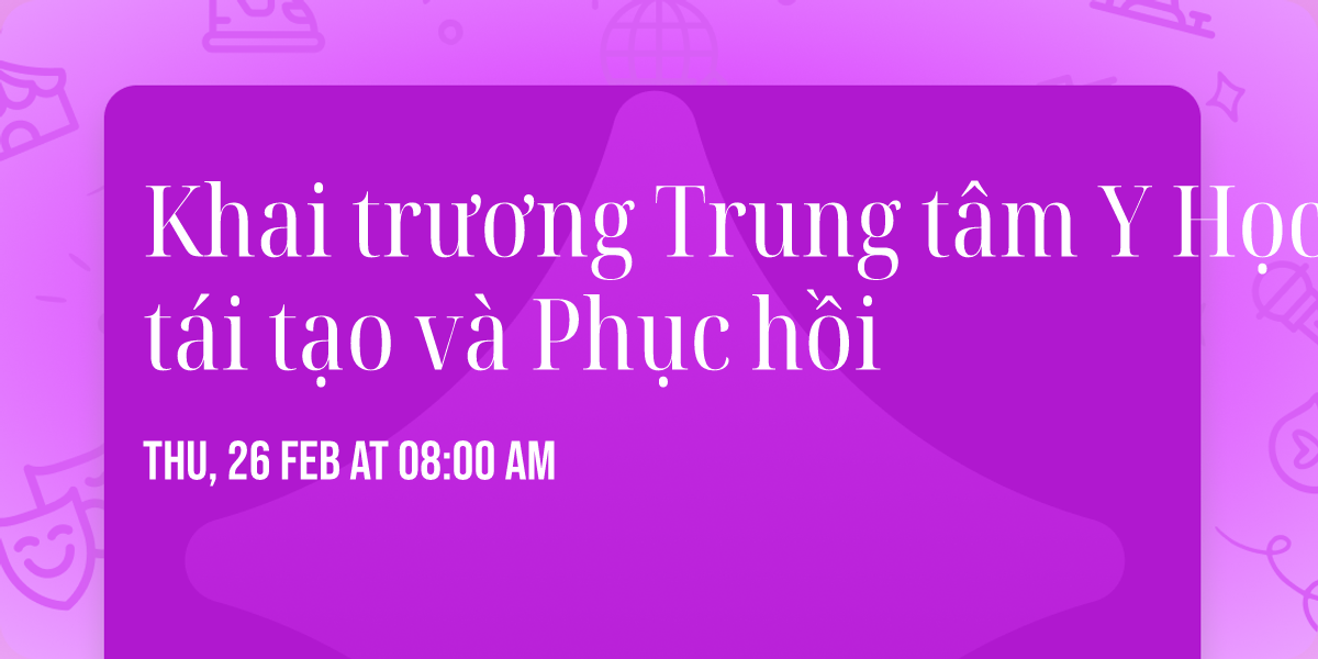 Khai tr\u01b0\u01a1ng Trung t\u00e2m Y H\u1ecdc t\u00e1i t\u1ea1o v\u00e0 Ph\u1ee5c h\u1ed3i