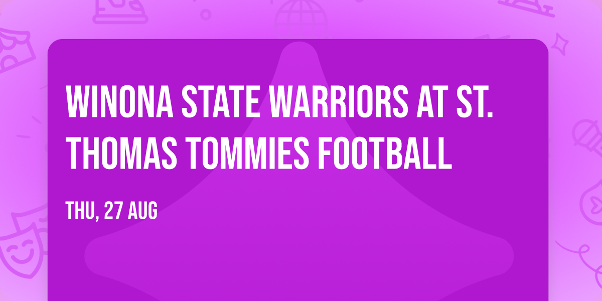 Winona State Warriors at St. Thomas Tommies Football
