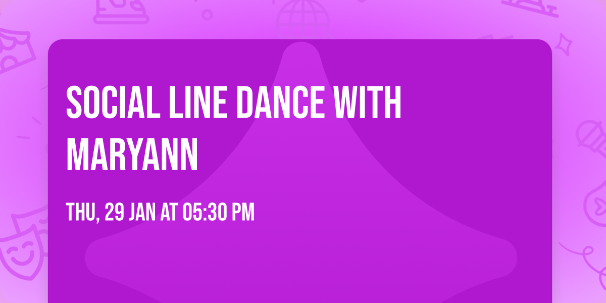 Social Line Dance with Maryann