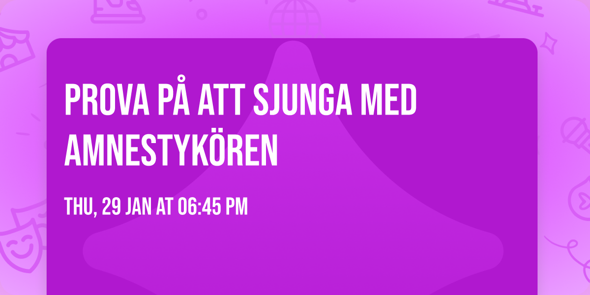 Prova p\u00e5 att sjunga med Amnestyk\u00f6ren