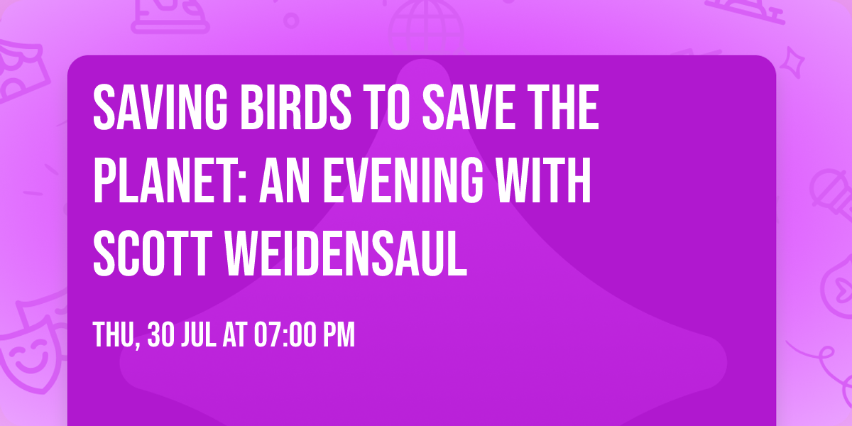 Saving Birds to Save the Planet: An Evening with Scott Weidensaul