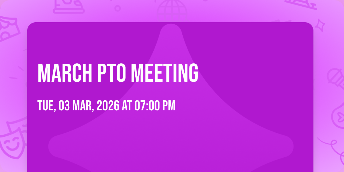 March PTO Meeting , St. Jude School, Bridgetown North, 3 March 2026 ...