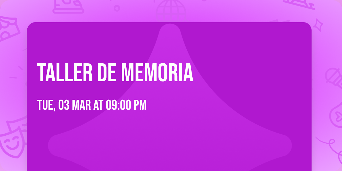 Taller de Memoria\ud83e\udde0