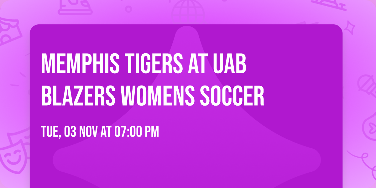 Memphis Tigers at UAB Blazers Womens Soccer