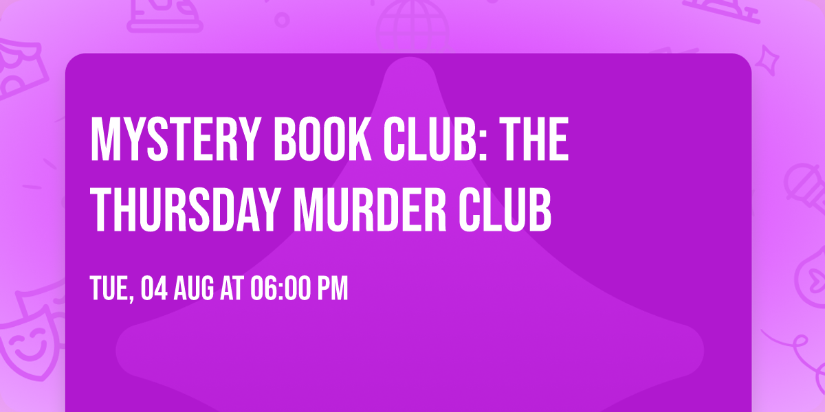 Mystery Book Club: The Thursday Murder Club