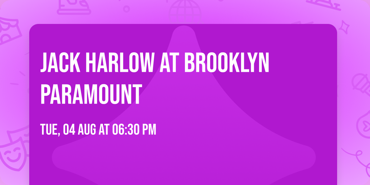 Jack Harlow at Brooklyn Paramount