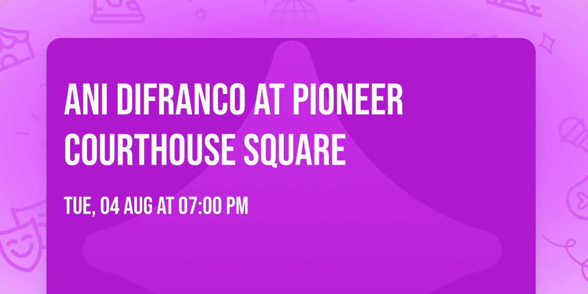Ani DiFranco at Pioneer Courthouse Square