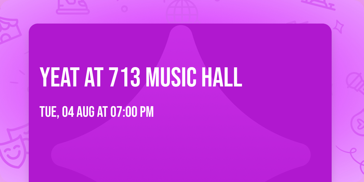 Yeat at 713 Music Hall