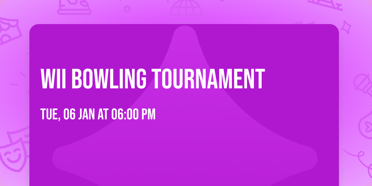 Wii Bowling Tournament 