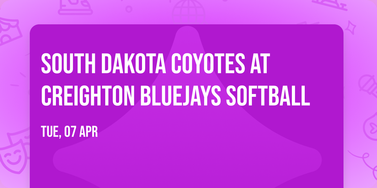 South Dakota Coyotes at Creighton Bluejays Softball